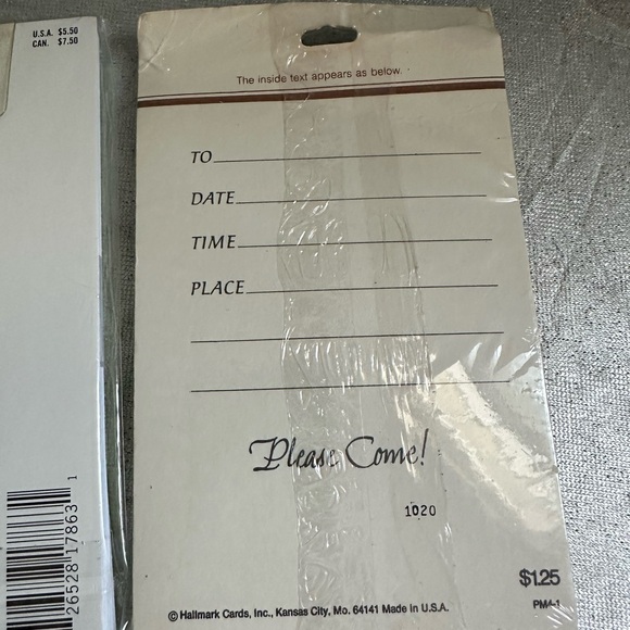 NWT 2 of Vintage Party Express from Hallmark, 8 Invitations 8 Envelopes Floral - Picture 10 of 10